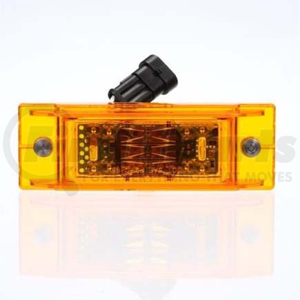 TL21095Y by TRUCK-LITE - 21 Series, Auxiliary, LED, Yellow Rectangular, 16 Diode, Marker Clearance Light, P2, 2 Screw, Hardwired, Amp 282105 - 1, 12V