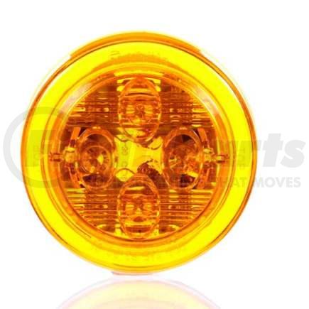 TL10286Y by TRUCK-LITE - 10 Series Low Profile LED Clearance Marker Light - 8 Diode, 12V, PL-10, Yellow Round