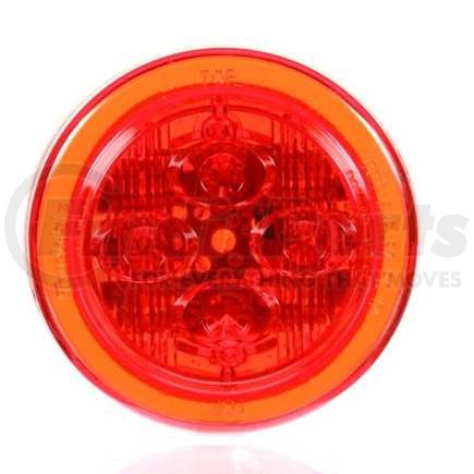 TL10385R by TRUCK-LITE - 10 Series Low Profile LED Clearance Marker Light - 8 Diode, 12V, Fit N' Forget M/C, Red Round