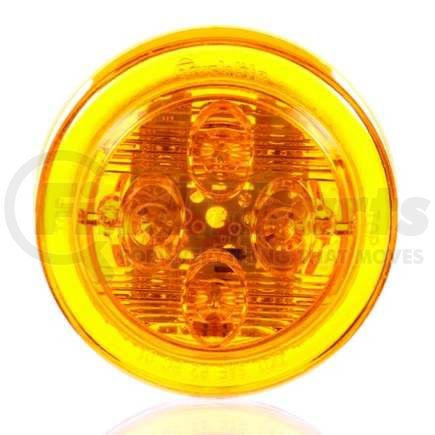 TL10385Y by TRUCK-LITE - 10 Series Low Profile LED Clearance Marker Light - 8 Diode, 12V, Fit N' Forget M/C, Yellow Round