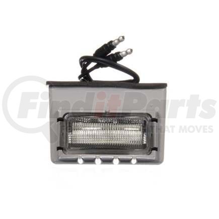 TL15054 by TRUCK-LITE - 15 Series, LED, 3 Diode, License Light, Rectangular, Gray Bracket Mount, Hardwired, .180 Bullet, 12V, Kit