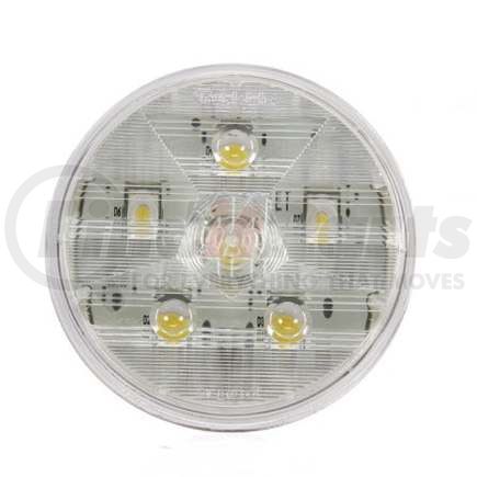 TL44350C by TRUCK-LITE - Super 44, LED, Clear Round, 6 Diode, Back - Up Light, Fit 'N Forget S.S., 12V