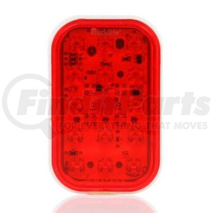 TL45058R by TRUCK-LITE - 45 Series, LED, Red, Rectangular, 15 Diode, Stop/Turn/Tail, Black Grommet Mount, Hardwired, Straight Pl - 3 Female, 12V to 24V, Kit