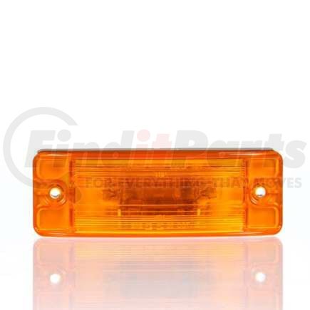 TL29202Y by TRUCK-LITE - Marker Light - For 21 Series, Incandescent, Yellow Rectangular, 2 Bulb, Pc, 2 Screw, Male Pin, 12 Volt