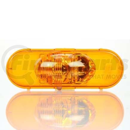 60421YTLT by TRUCK-LITE - 60 Series, LED, Yellow Oval, 6 Diode, Side Turn Signal, Fit 'N Forget S.S., 12V