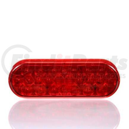 6050-3S1G by TRUCK-LITE - Brake / Tail / Turn Signal Light - LED, Red, Oval, 24 Diode, Pl-3, 12 Volt