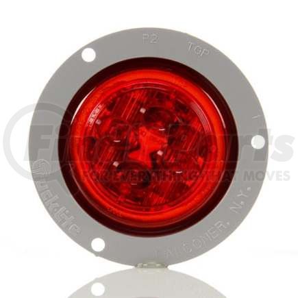 TL10028R by TRUCK-LITE - Super 10, Incandescent, Red Round, 1 Bulb, Marker Clearance Light, PC, Black PVC Grommet Mount, PL-10, Ring Terminal/Stripped End, 12V, Kit