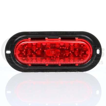 TL60256R by TRUCK-LITE - Brake / Tail / Turn Signal Light - For 60 Series, LED, Red, Oval, 26 Diode, Black Flange Mount, 12 Volt