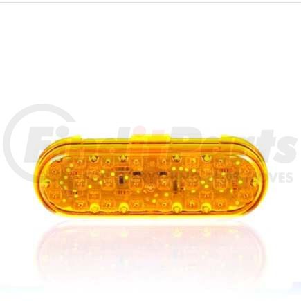 TL60275Y by TRUCK-LITE - 60 Series, LED, Yellow Oval, 26 Diode, Auxiliary Turn Signal, Fit 'N Forget S.S., 12V