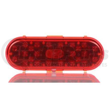 TL60885R by TRUCK-LITE - 60 Series, LED, Red, Oval, 26 Diode, Stop/Turn/Tail, Diamond Shell, Fit 'N Forget S.S., 12V