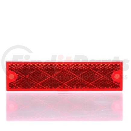 TL98003R by TRUCK-LITE - Reflector - Acrylic Red Rectangular With Adhesive Backing Or 2 Screws