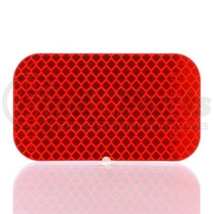 TL98176R by TRUCK-LITE - Retro - Reflective Tape, 2' x 3 - 1/2" Rectangle, Red, Reflector, Adhesive Mount