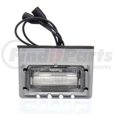 TL15040 by TRUCK-LITE - License Plate Light - For 15 Series, LED, 3 Diode, Rectangular, Gray Bracket Mount, Hardwired, Female Pl-10, 12 Volt, Kit