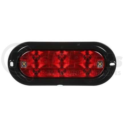 TL60552R by TRUCK-LITE - Brake / Tail / Turn Signal Light - 60 Series LED, Red/Clear, Oval, 8 Diode