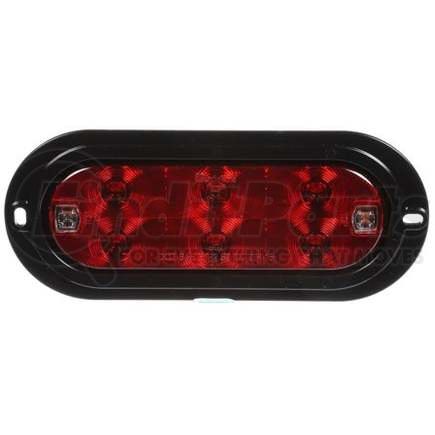 TL60559R by TRUCK-LITE - Brake / Tail / Turn Signal Light - For 60 Series, LED, Red Oval 8 Diode, With Back-Up, Black Flush Mount, Hardwired, 12 Volt