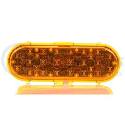 TL60891Y by TRUCK-LITE - 60 Series, LED, Yellow Oval, 26 Diode, Auxiliary Turn Signal, Fit 'N Forget S.S., 12V