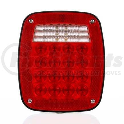 TL5073 by TRUCK-LITE - Signal-Stat, LED, Red/Clear Acrylic Lens, RH, Combo Box Light, 3 Stud , Hardwired, Packard /Ring Terminal, 12V