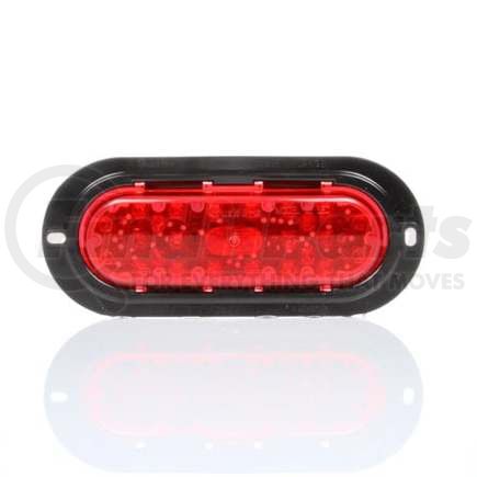 TL60056R by TRUCK-LITE - Brake / Tail / Turn Signal Light - For 60 Series, LED, Red, Oval, 26 Diode, Black Flange Mount, Straight Pl-3 Female, 12 Volt, Kit