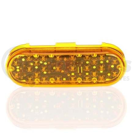 TL60255Y by TRUCK-LITE - 60 Series, LED, Yellow Oval, 26 Diode, Auxiliary Turn Signal, Fit 'N Forget S.S., 24V