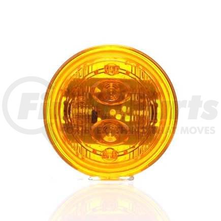 TL30086Y by TRUCK-LITE - 30 Series Low Profile LED Clearance / Marker Light - Yellow Round, 6 Diode, PC, Black PVC Grommet Mount, Fit 'N Forget M/C, Female PL-10, 12V, Kit