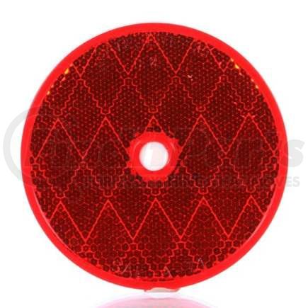 TL98006R by TRUCK-LITE - Reflector - 3 Inch Acrylic Round Red 1 Screw, Nail Or Rivet Mount