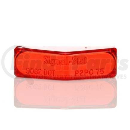 TL9082 by TRUCK-LITE - Replacement Lens - Signal-Stat, Rectangular, Red, Polycarbonate, for Clearance/Marker Lights (1520, 1520HT, 1521, 1523), Snap-Fit