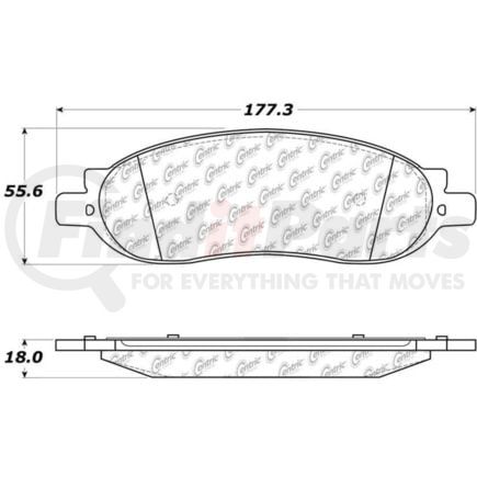 306.10680 by CENTRIC - Centric Fleet Performance Brake Pads with Hardware