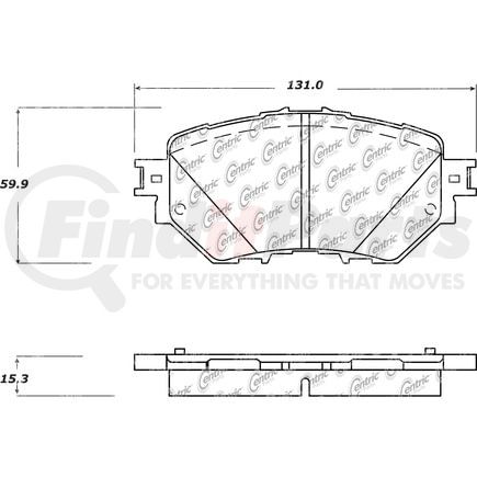 Centric 102.17590 Disc Brake Pad Set C-Tek Semi-Metallic Brake Pads with Shims