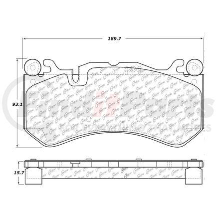 106.12910 by CENTRIC - Posi Quiet Extended Wear Brake Pads with Shims and Hardware