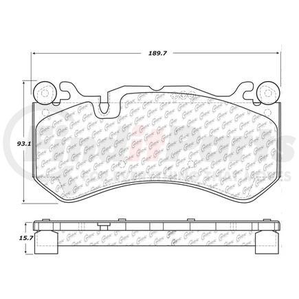 Centric 106.12910 Disc Brake Pad Set Posi Quiet Extended Wear Brake Pads with Shims and Hardware
