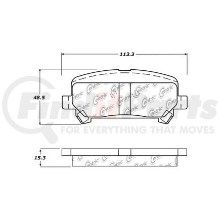 301.18060 by CENTRIC - Centric Premium Ceramic Brake Pads with Shims and Hardware