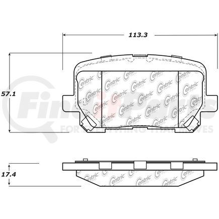 306.17660 by CENTRIC - Centric Fleet Performance Brake Pads with Hardware