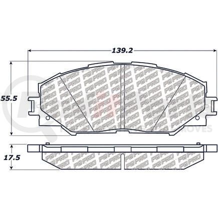 500.12120 by CENTRIC - PQ PRO Disc Brake Pads with Hardware