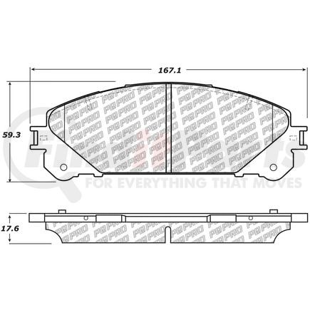 Centric 500.13240 Disc Brake Pad Set PQ PRO Disc Brake Pads with Hardware