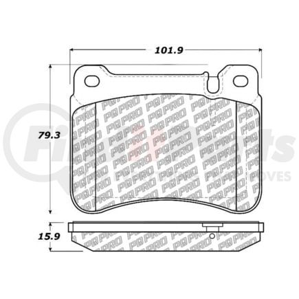 500.11210 by CENTRIC - PQ PRO Disc Brake Pads with Hardware