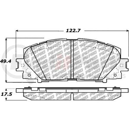 500.11840 by CENTRIC - PQ PRO Disc Brake Pads with Hardware