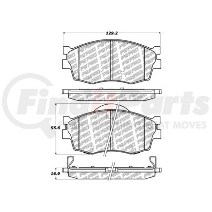 Centric 500.11560 Disc Brake Pad Set PQ PRO Disc Brake Pads with Hardware