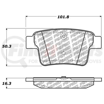 500.10710 by CENTRIC - PQ PRO Disc Brake Pads with Hardware