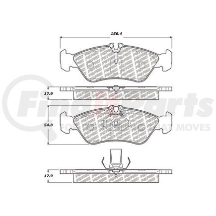 Centric 500.12290 Disc Brake Pad Set PQ PRO Disc Brake Pads with Hardware