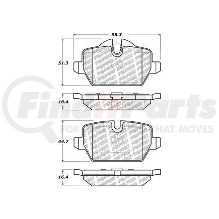 500.12260 by CENTRIC - PQ PRO Disc Brake Pads with Hardware