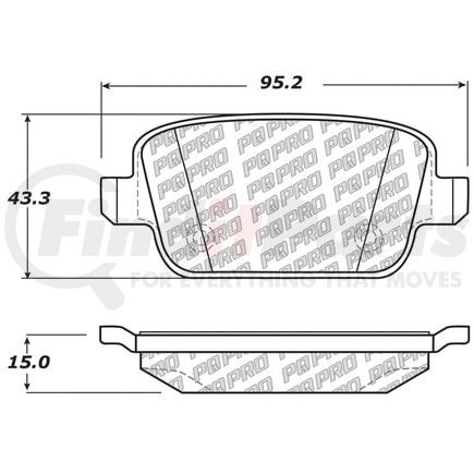 500.13141 by CENTRIC - PQ PRO Disc Brake Pads with Hardware