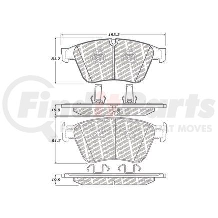 500.12710 by CENTRIC - PQ PRO Disc Brake Pads