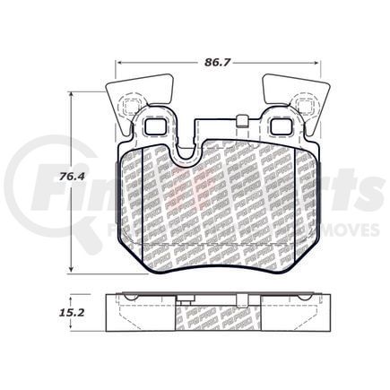 500.13720 by CENTRIC - PQ PRO Disc Brake Pads with Hardware