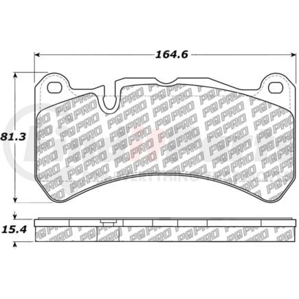 Centric 500.11160 Disc Brake Pad Set PQ PRO Disc Brake Pads with Hardware