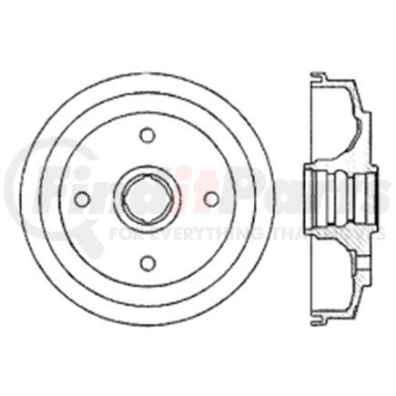 Centric 122.45007 Brake Drum Centric Premium Brake Drum