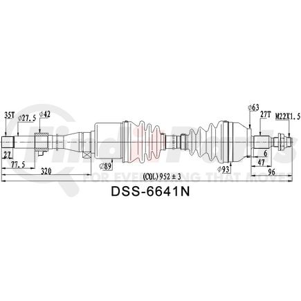 6641N by DIVERSIFIED SHAFT SOLUTIONS (DSS) - CV Axle Shaft