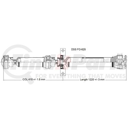 FO-625 by DIVERSIFIED SHAFT SOLUTIONS (DSS) - Drive Shaft Assembly