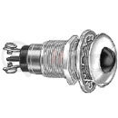PL-16-RC by COLE HERSEE - Cole Hersee Warning Devices, Pilot Lights, Panel Lamps & Sockets DOUBLE CONTACT, METAL SOCKET, CHROME-PLATED BRASS BEZEL, 17/32" SMOOTH LENS, RED, 12V BULB SUPPLIED