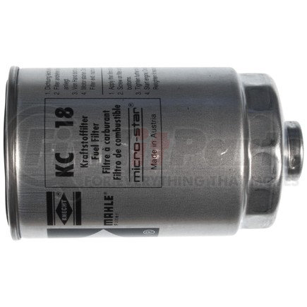 KC 18 by MAHLE - Fuel Filter Element