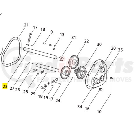 LG0370-01 by SAF-HOLLAND - Landing Gear Part - Jack Shaft RH, I-Beam Standard Mount